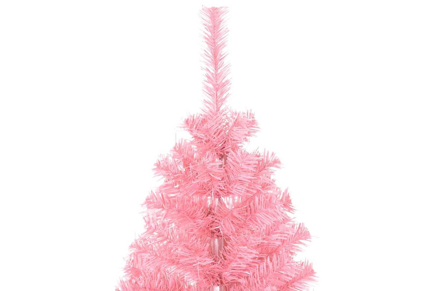 Vidaxl Christmas Tree With 150 Leds With Stand Pink 120 Cm Pvc-10