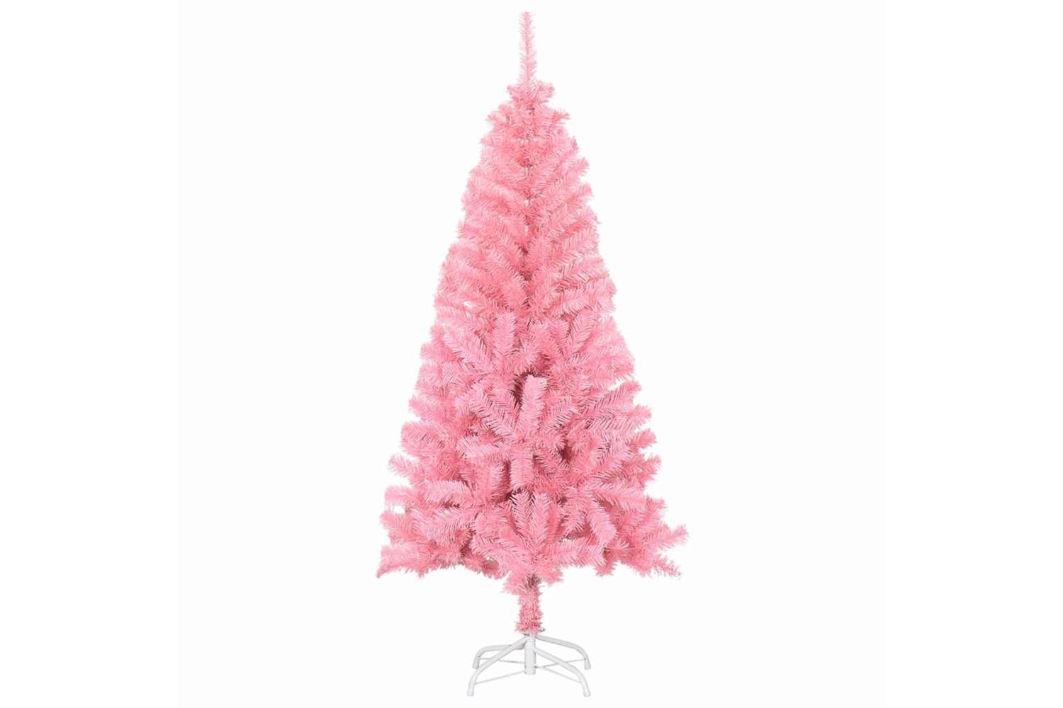 Vidaxl Christmas Tree With 150 Leds With Stand Pink 150 Cm Pvc-4