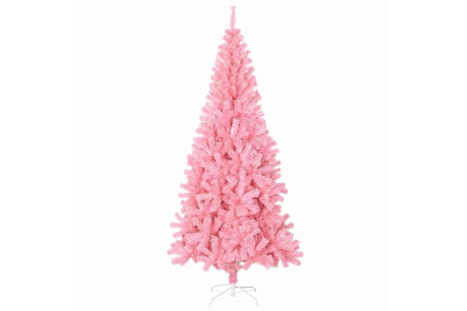 Vidaxl Christmas Tree With 300 Leds With Stand Pink 180 Cm Pvc-3