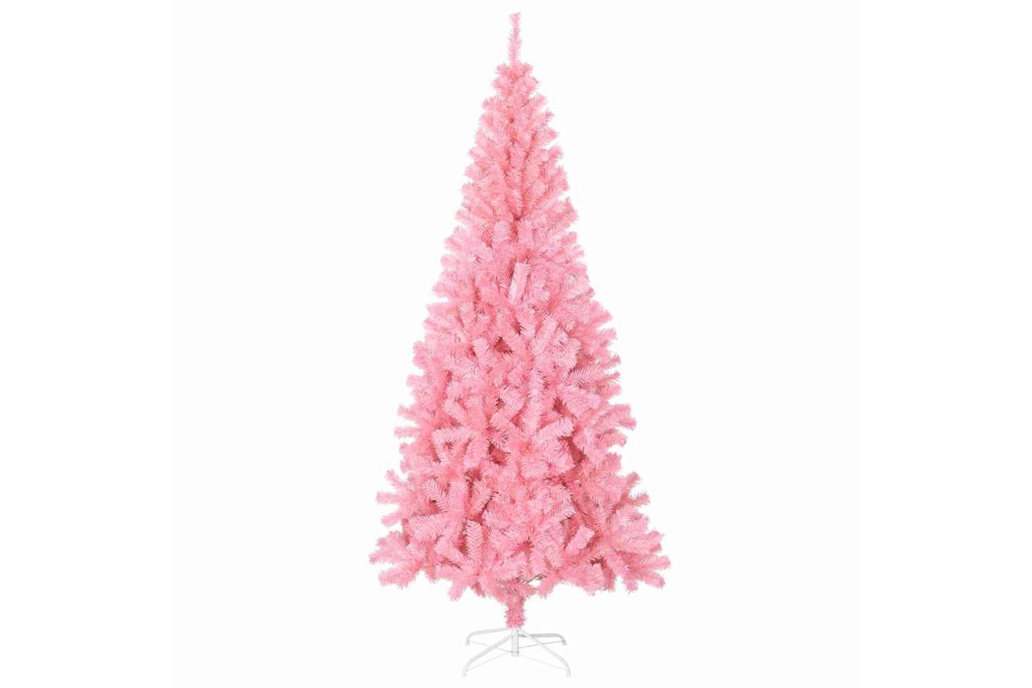 Vidaxl Christmas Tree With 300 Leds With Stand Pink 240 Cm Pvc-5