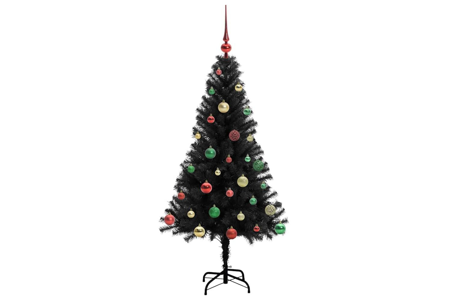 Vidaxl Christmas Tree With 150 Leds With Stand Black 150 Cm Pvc-6