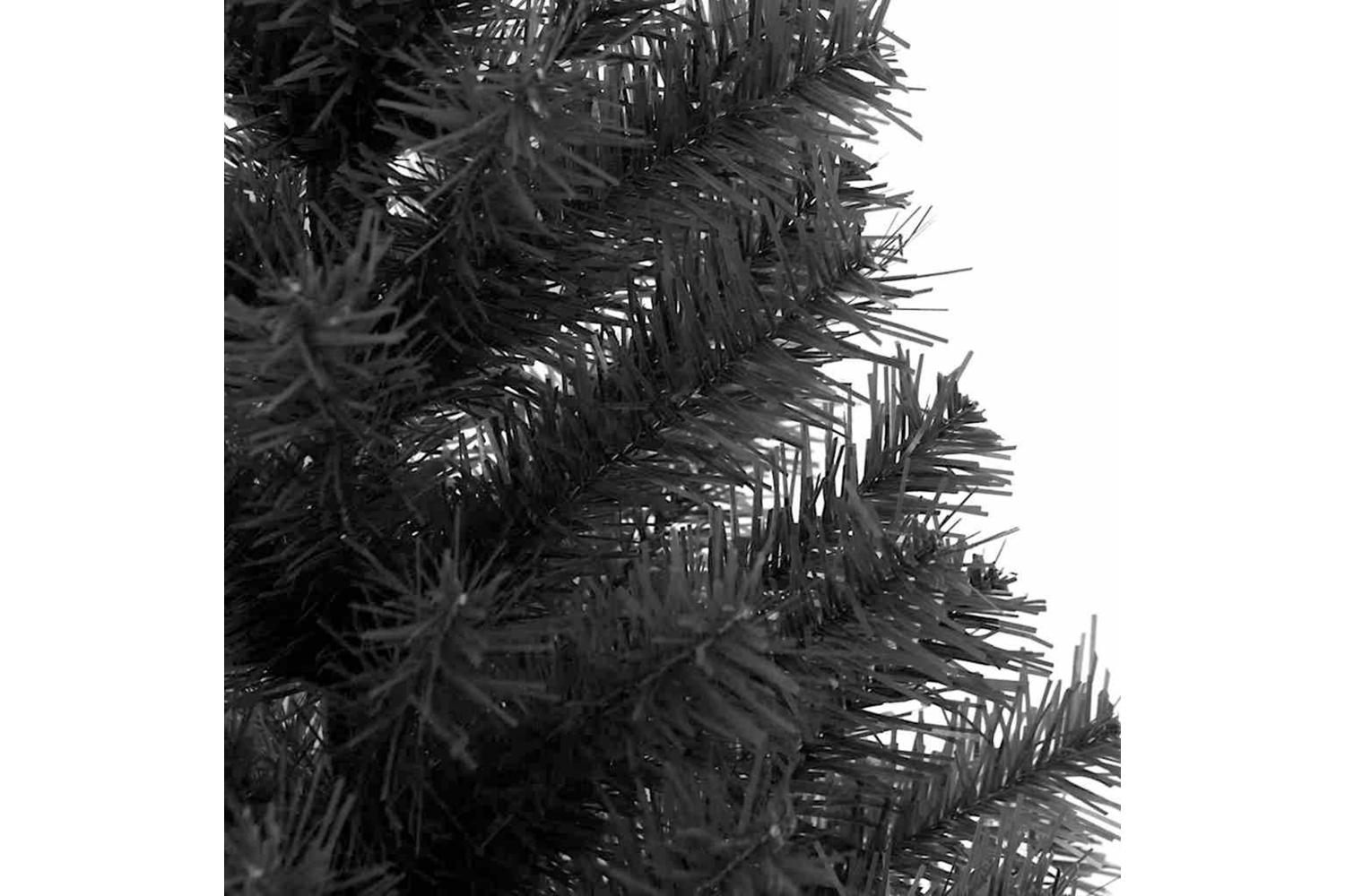 Vidaxl Christmas Tree With 300 Leds With Stand Black 180 Cm Pvc-7