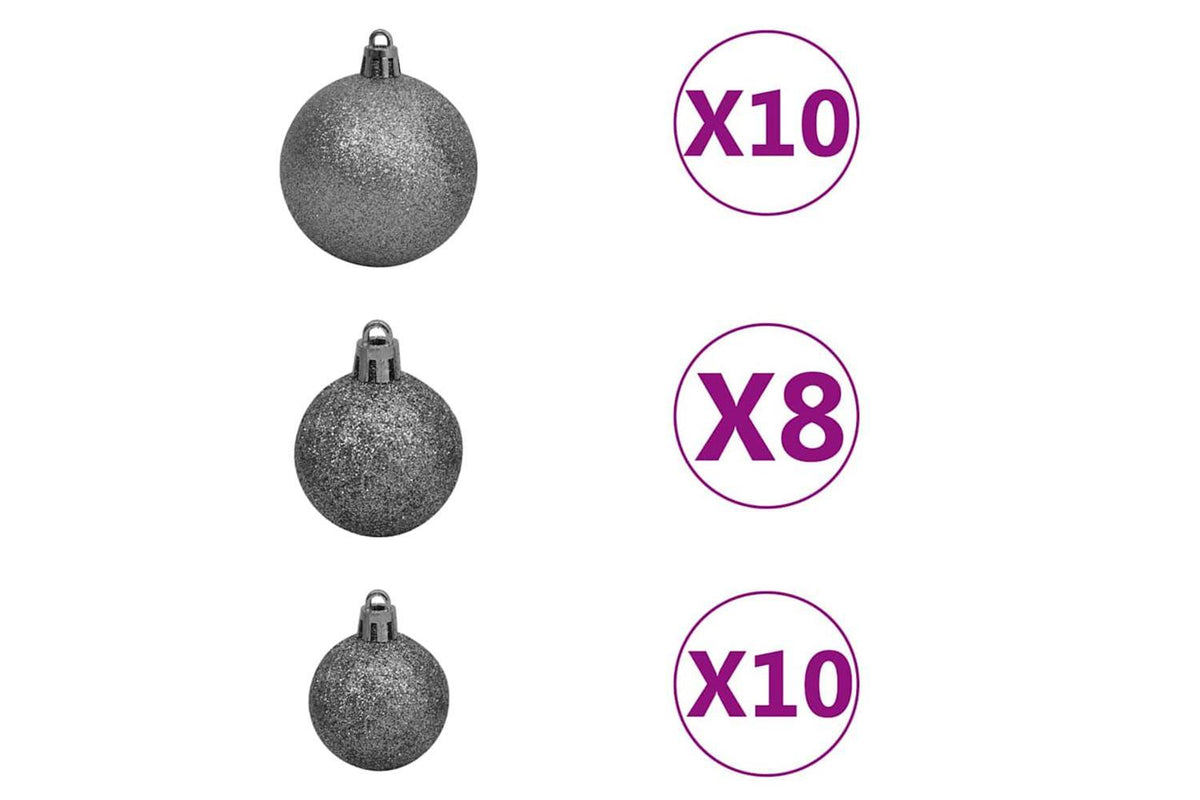 Vidaxl Christmas Tree With 300 Leds With Stand Black 180 Cm Pvc-8