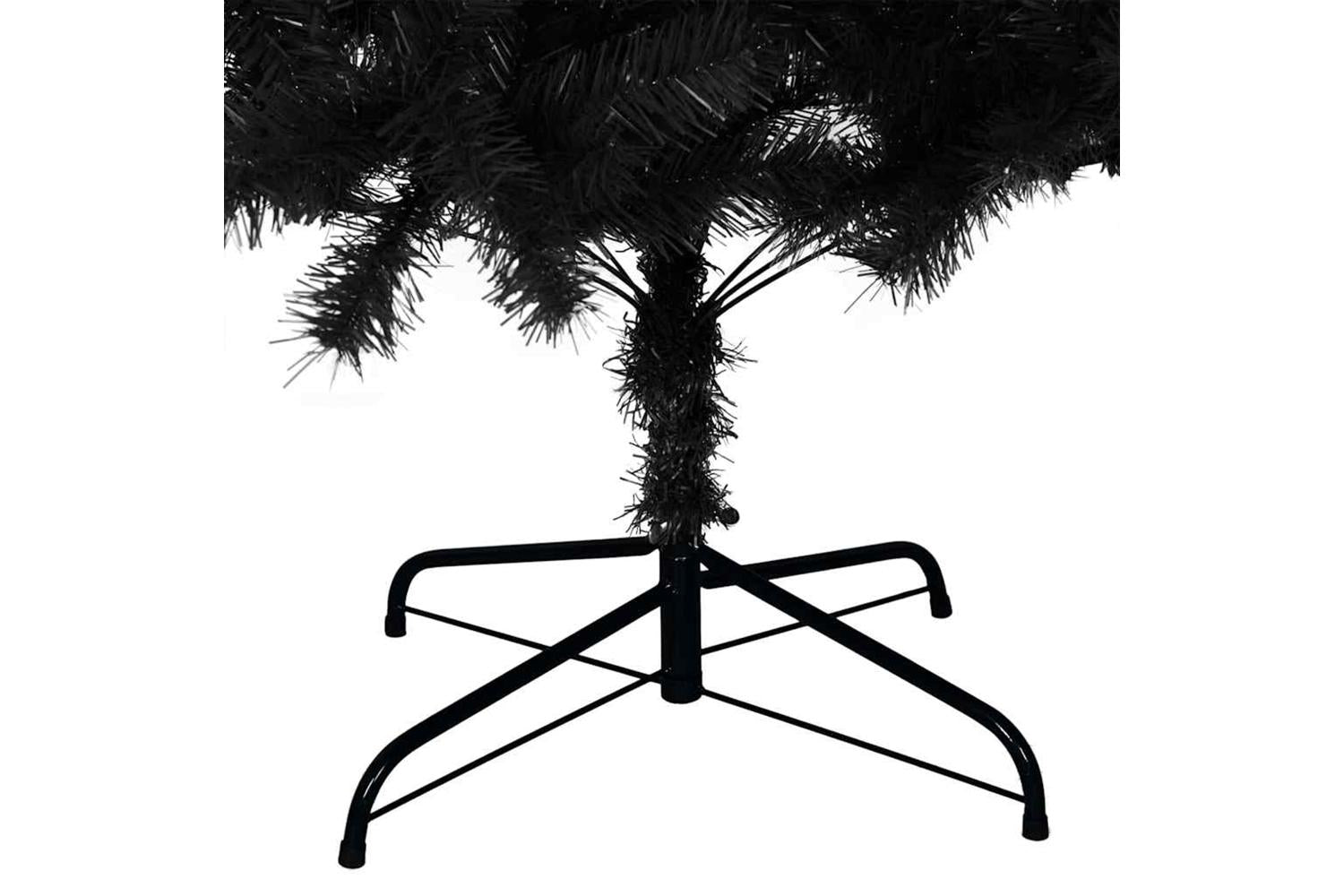 Vidaxl Christmas Tree With 300 Leds With Stand Black 210 Cm Pvc-10