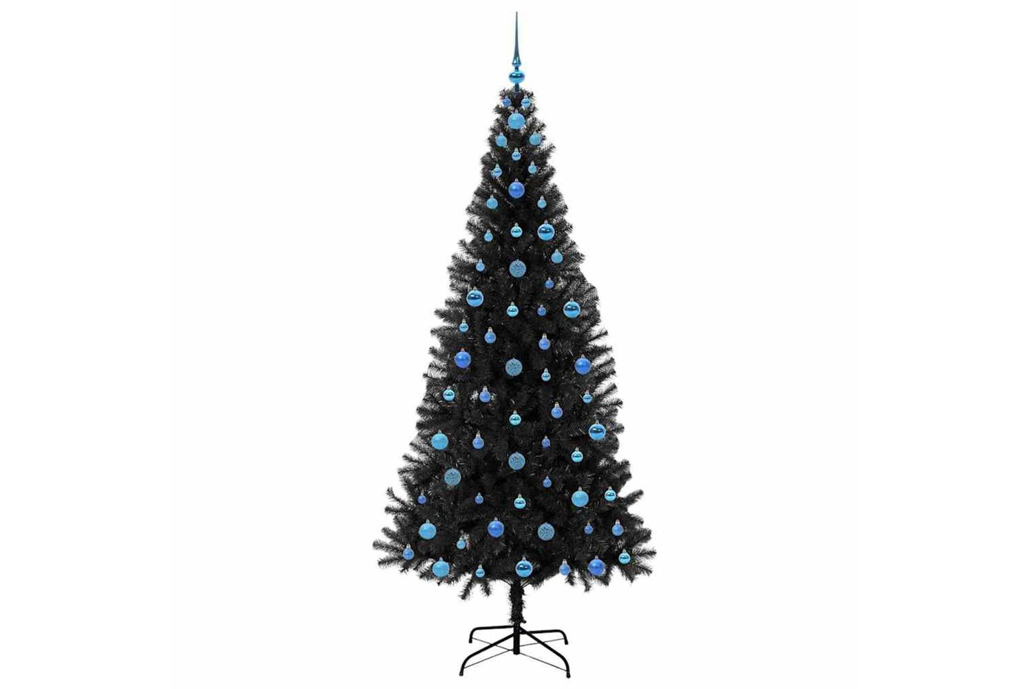 Vidaxl Christmas Tree With 300 Leds With Stand Black 210 Cm Pvc-4