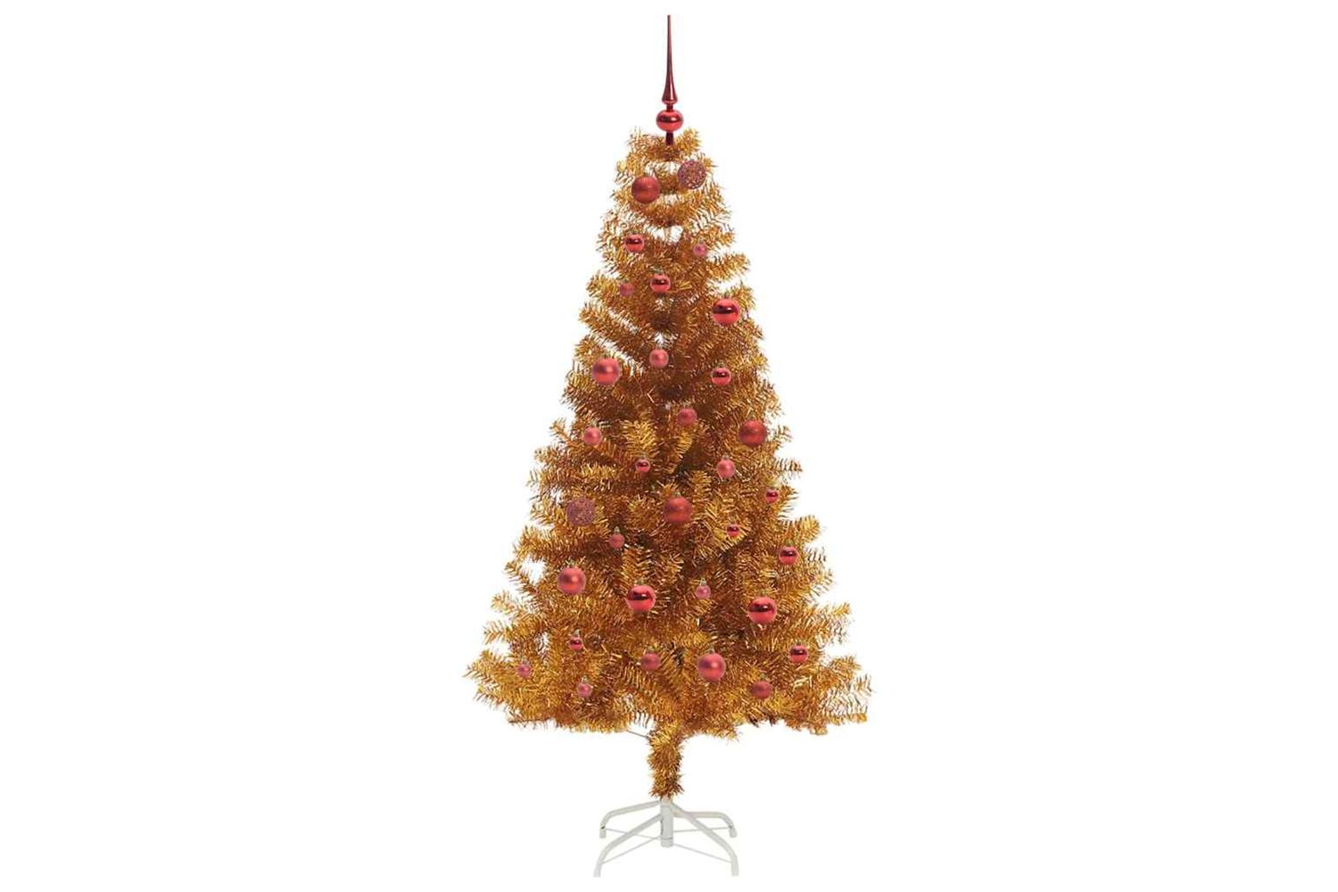 Vidaxl Christmas Tree With 150 Leds With Stand Gold 150 Cm Pet-4