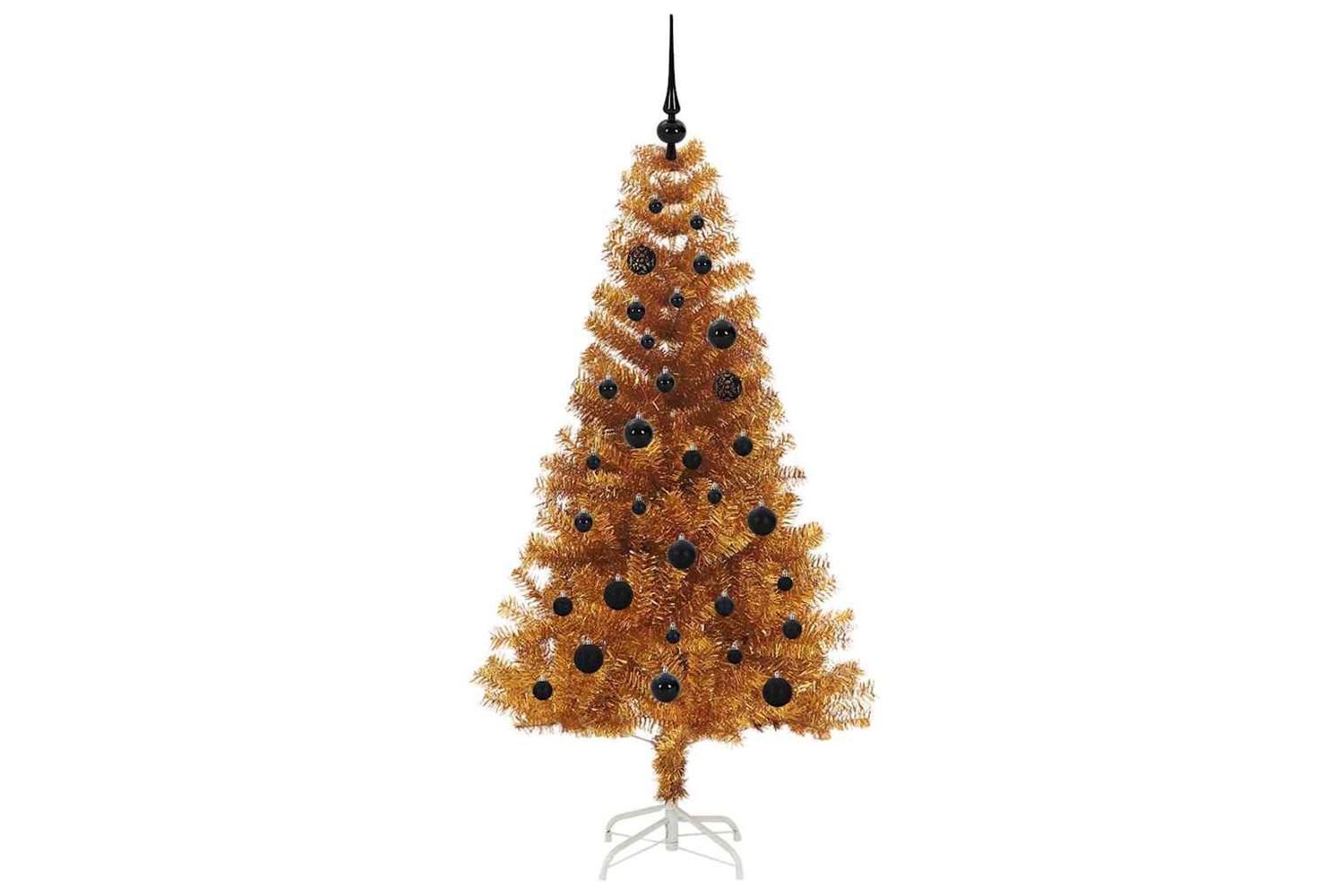 Vidaxl Christmas Tree With 150 Leds With Stand Gold 150 Cm Pet-4