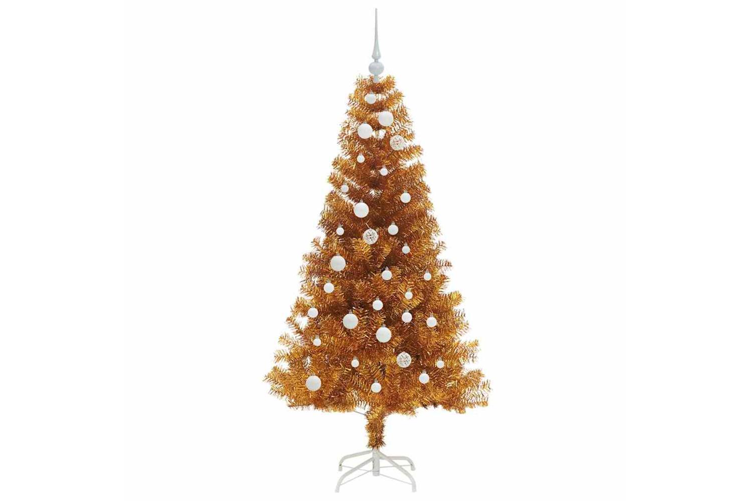 Vidaxl Christmas Tree With 150 Leds With Stand Gold 150 Cm Pet-4