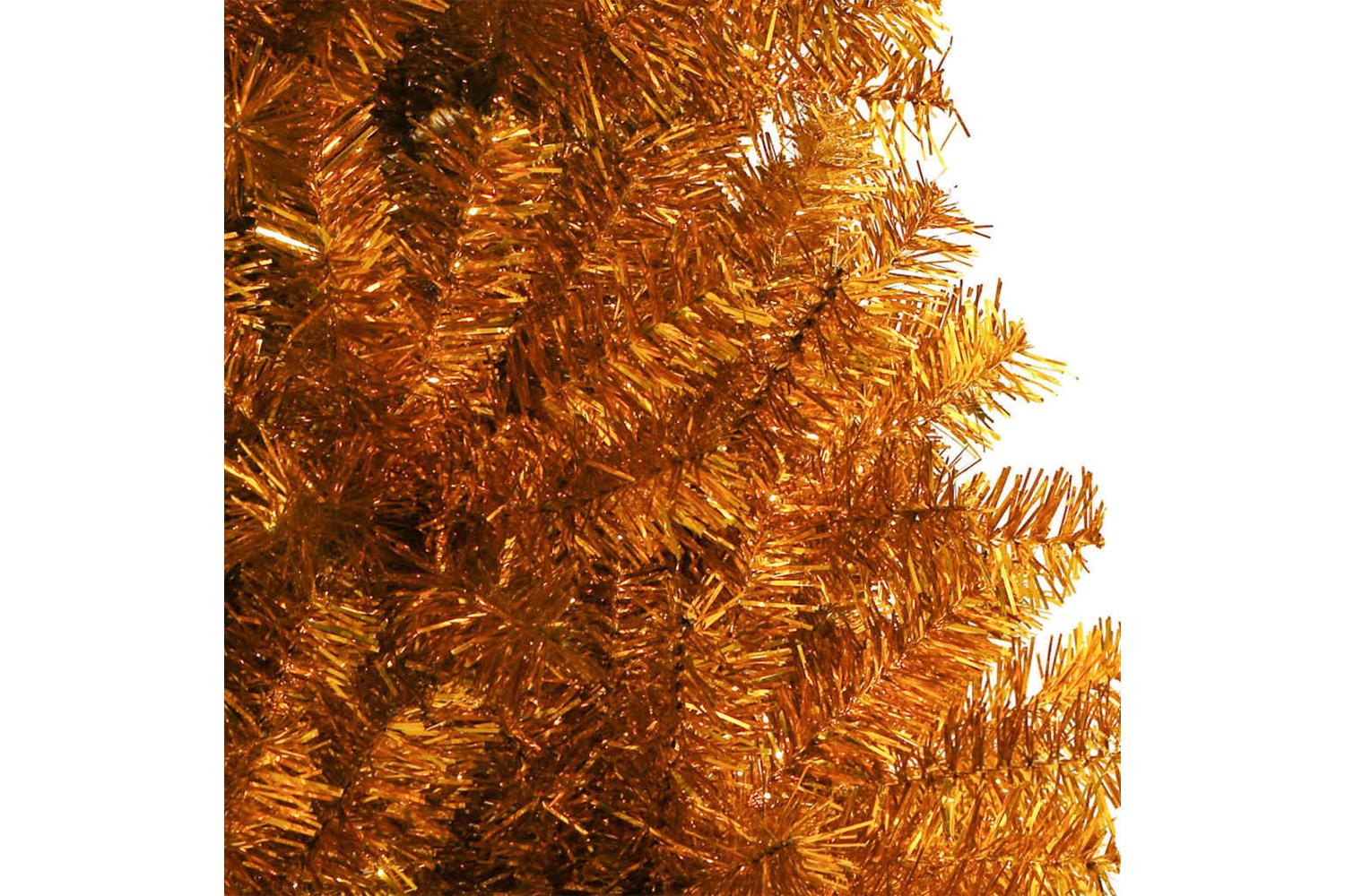 Vidaxl Christmas Tree With 150 Leds With Stand Gold 150 Cm Pet-10