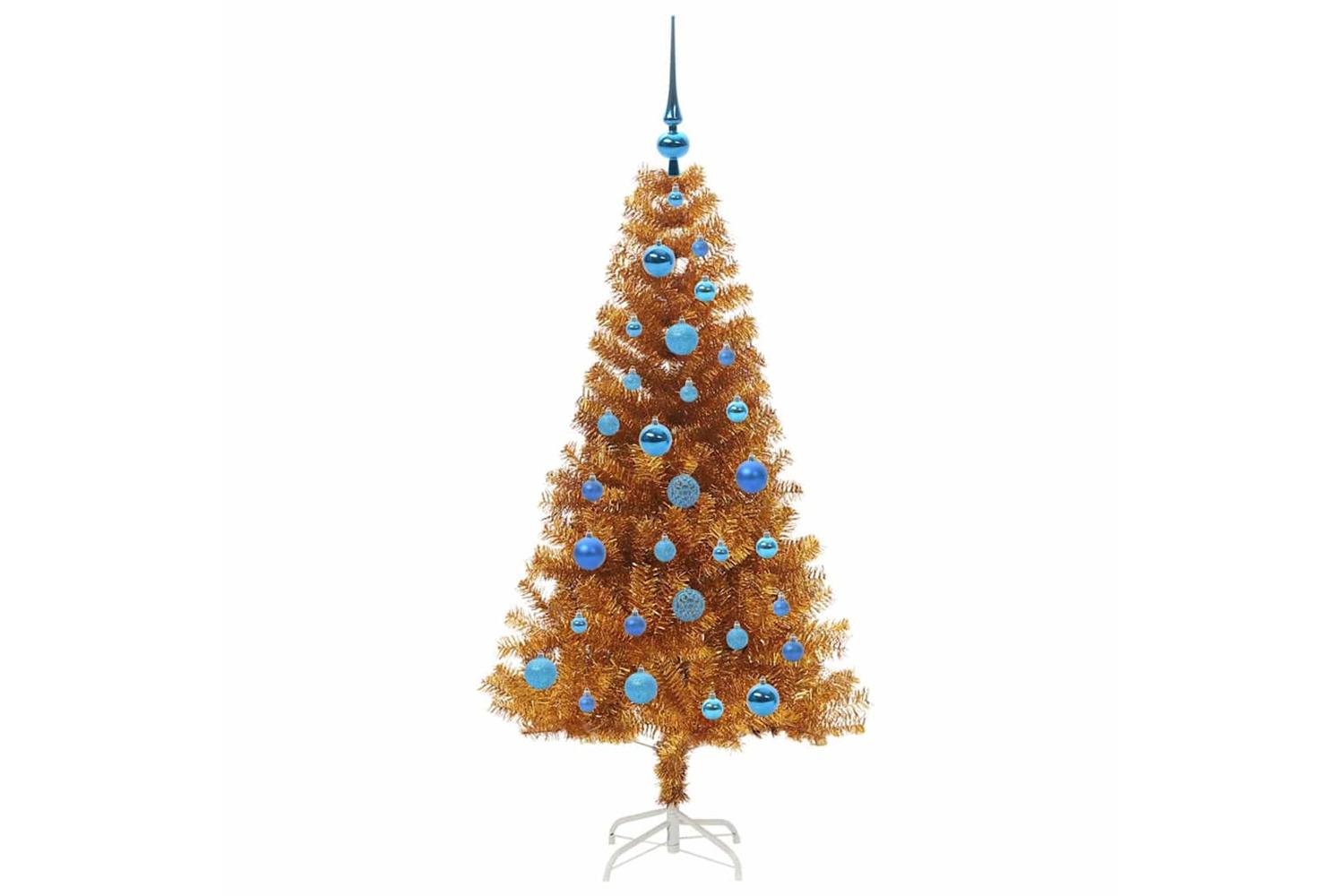 Vidaxl Christmas Tree With 150 Leds With Stand Gold 150 Cm Pet-4