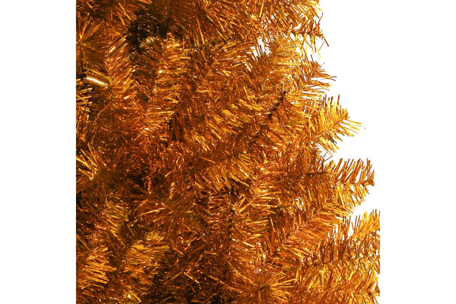 Vidaxl Christmas Tree With 150 Leds With Stand Gold 150 Cm Pet-10