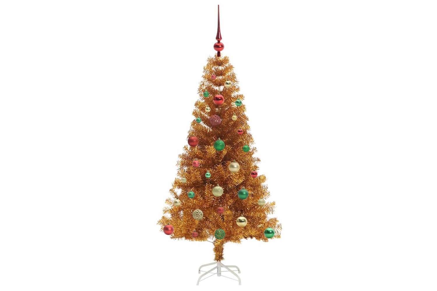 Vidaxl Christmas Tree With 150 Leds With Stand Gold 150 Cm Pet-6
