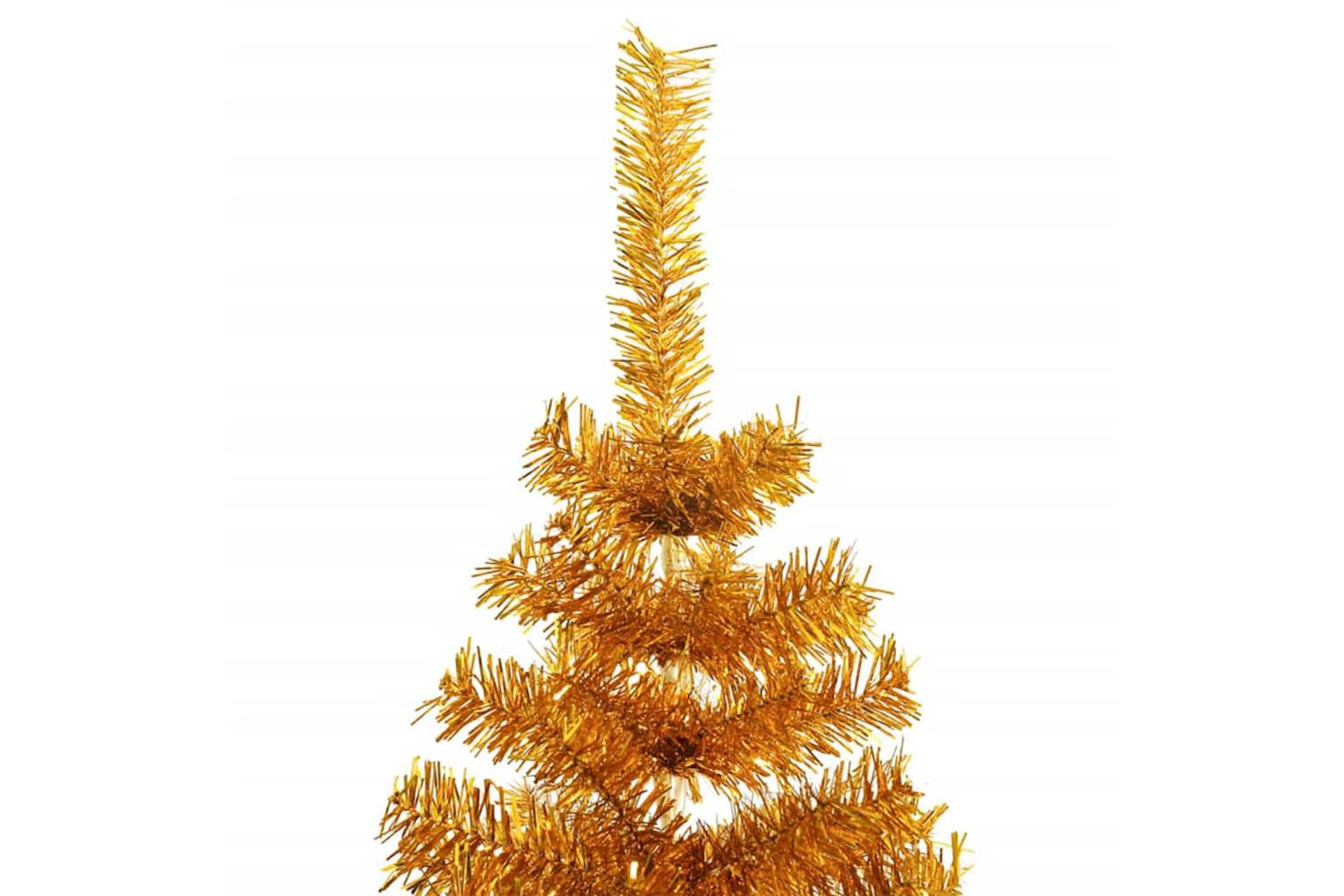 Vidaxl Christmas Tree With 300 Leds With Stand Gold 180 Cm Pet-4