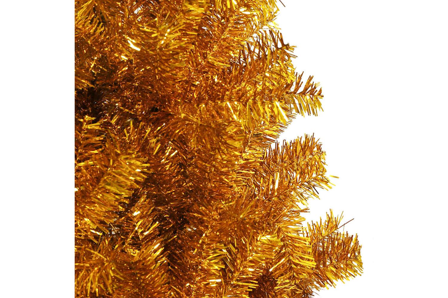 Vidaxl Christmas Tree With 300 Leds With Stand Gold 180 Cm Pet-10