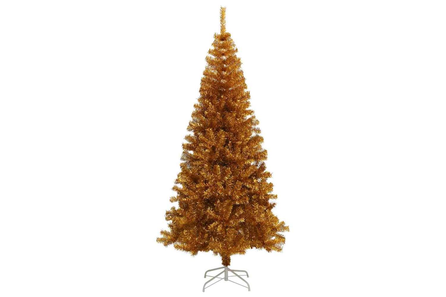Vidaxl Christmas Tree With 300 Leds With Stand Gold 180 Cm Pet-5
