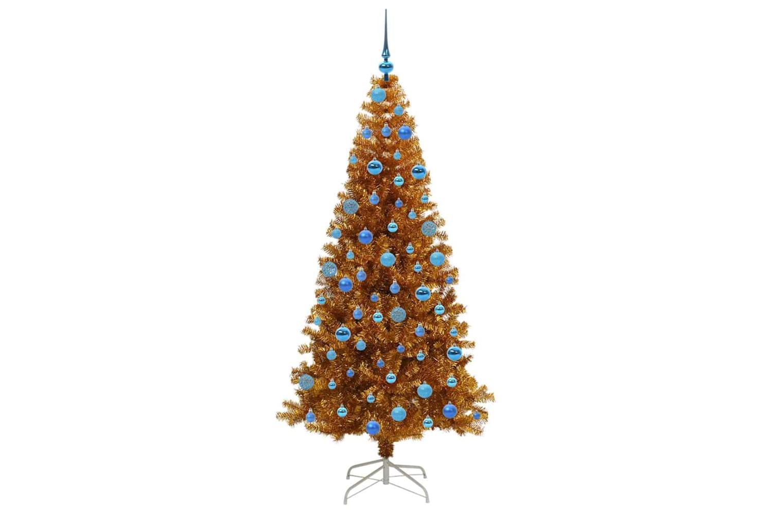 Vidaxl Christmas Tree With 300 Leds With Stand Gold 180 Cm Pet-4