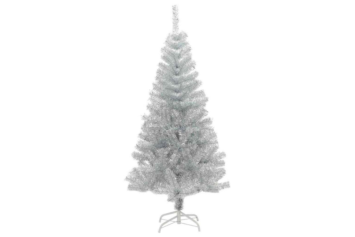 Vidaxl Christmas Tree With 150 Leds With Stand Silver 120 Cm Pet-5