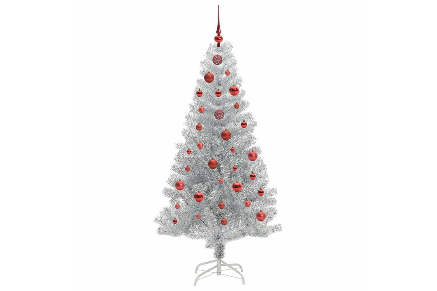 Vidaxl Christmas Tree With 150 Leds With Stand Silver 150 Cm Pet-4
