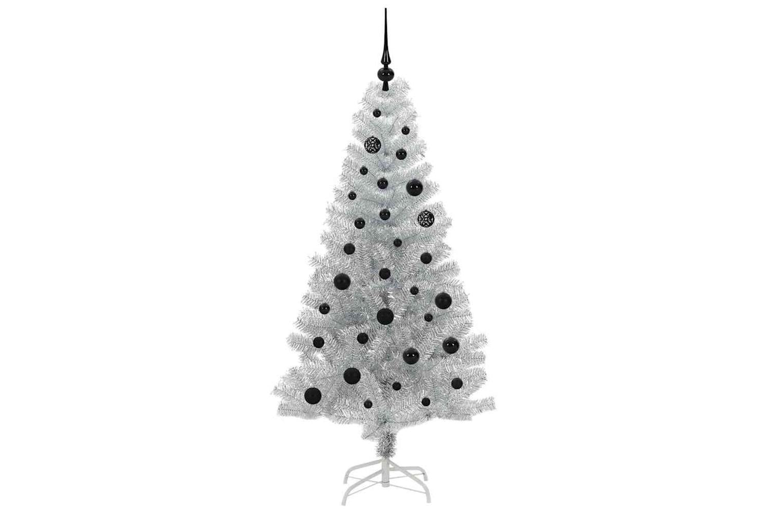 Vidaxl Christmas Tree With 150 Leds With Stand Silver 150 Cm Pet-4