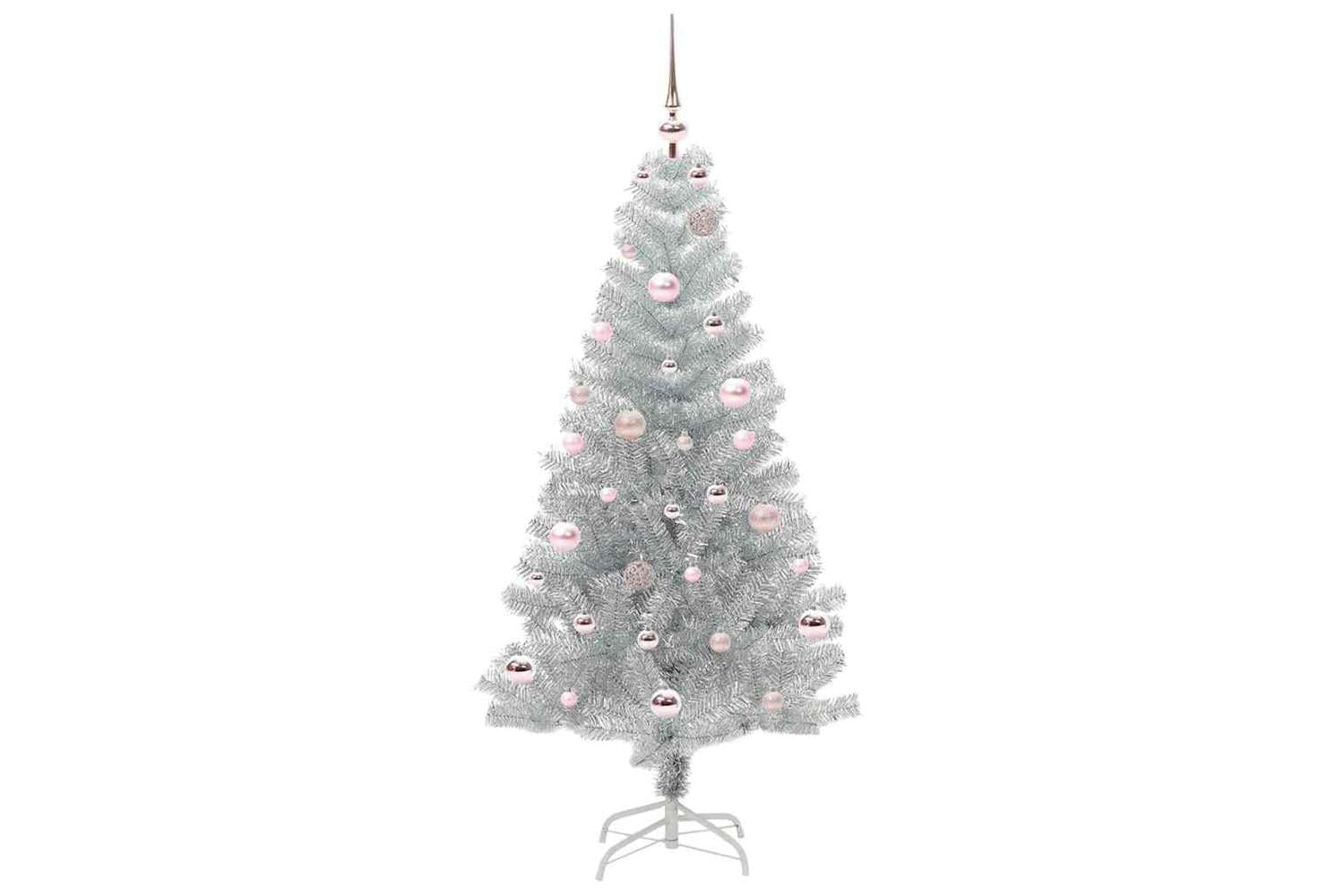 Vidaxl Christmas Tree With 150 Leds With Stand Silver 150 Cm Pet-3
