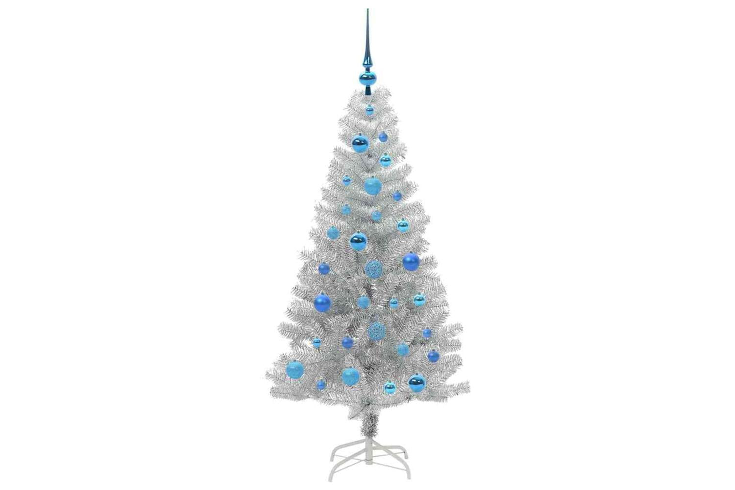 Vidaxl Christmas Tree With 150 Leds With Stand Silver 150 Cm Pet-4