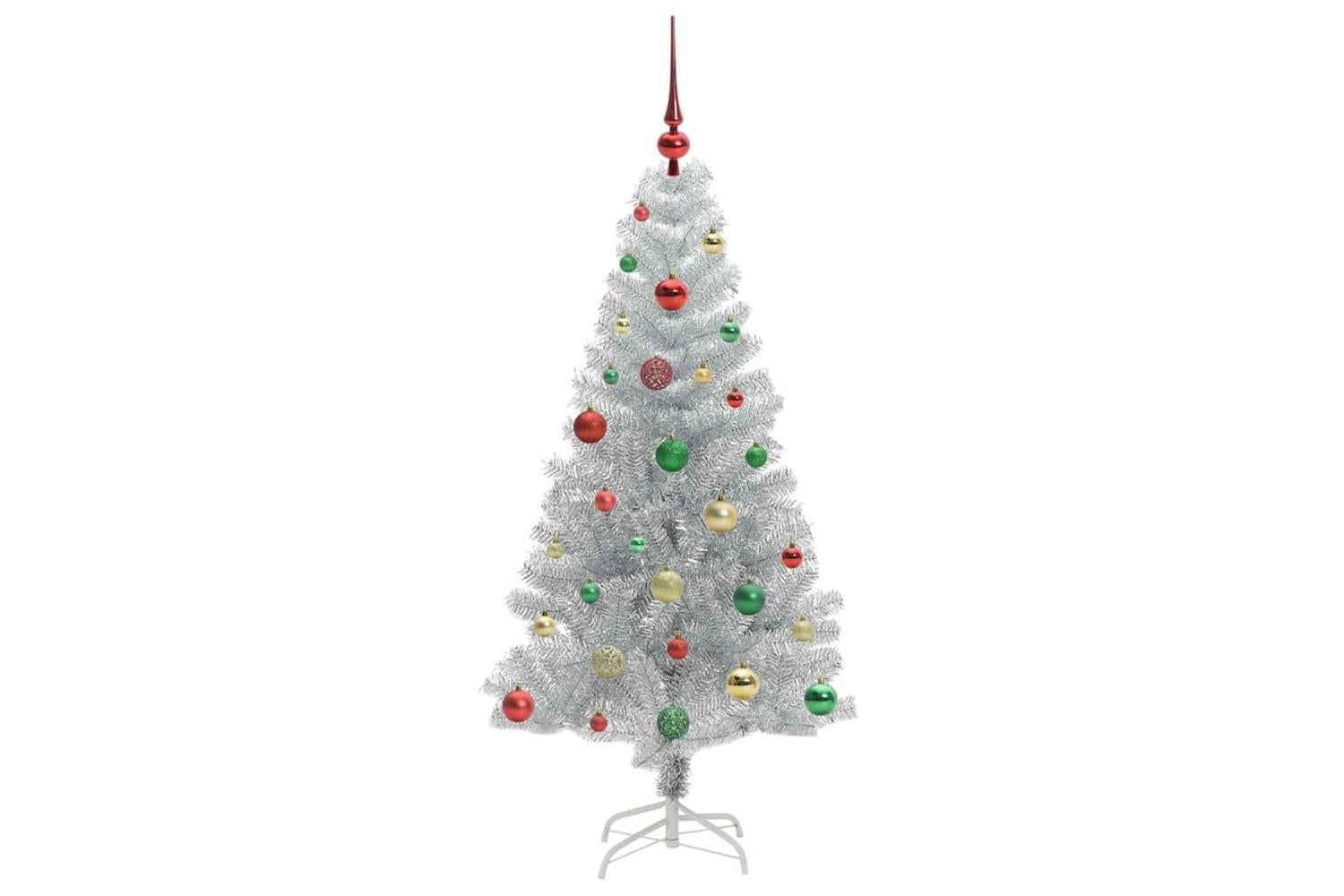 Vidaxl Christmas Tree With 150 Leds With Stand Silver 150 Cm Pet-6