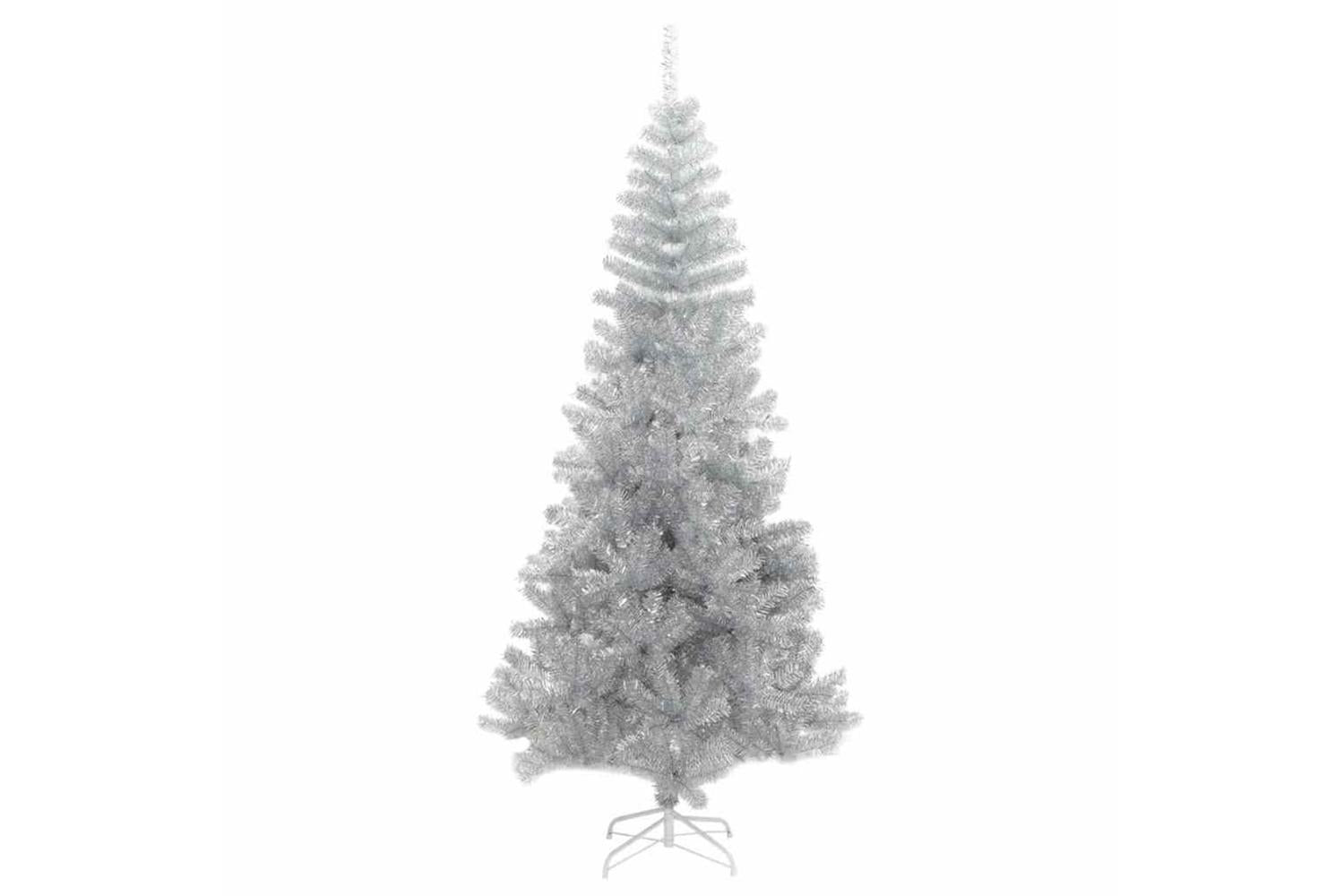 Vidaxl Christmas Tree With 300 Leds With Stand Silver 180 Cm Pet-2