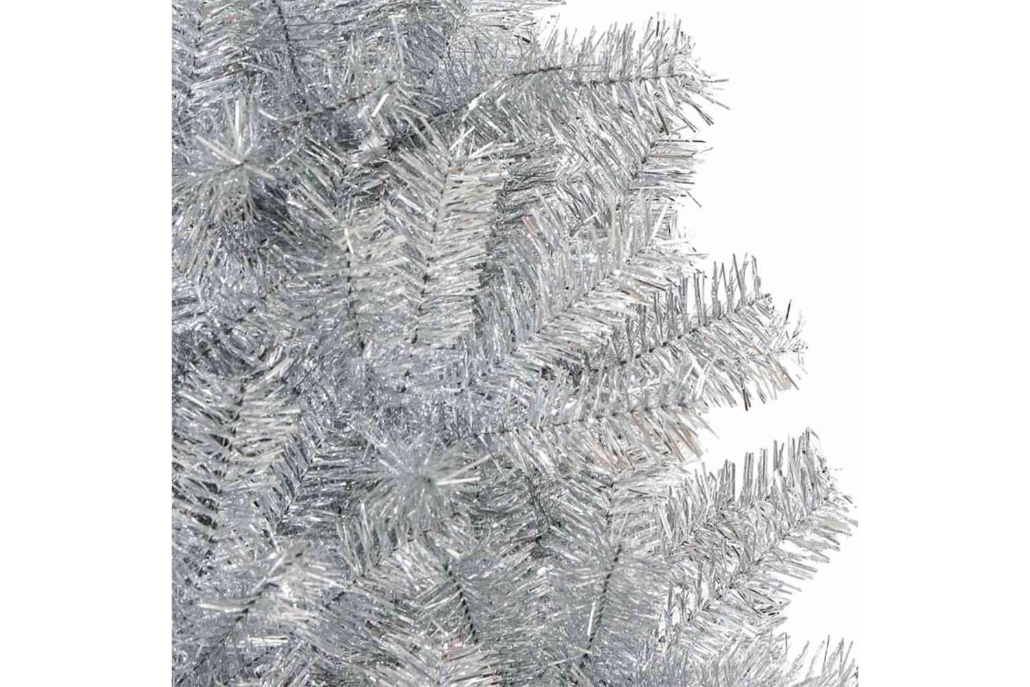 Vidaxl Christmas Tree With 300 Leds With Stand Silver 180 Cm Pet-6