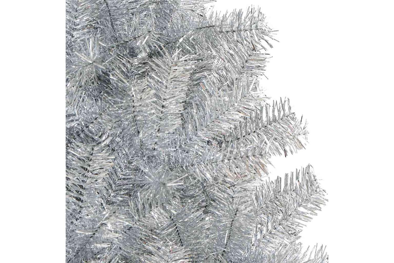 Vidaxl Christmas Tree With 300 Leds With Stand Silver 210 Cm Pet-10