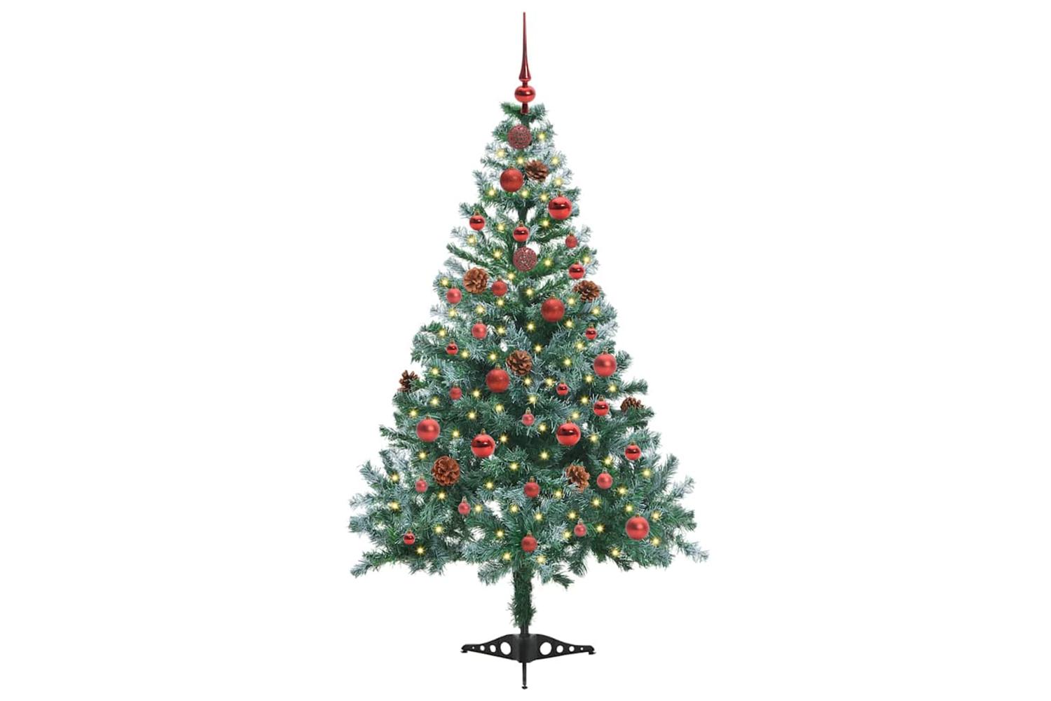 Vidaxl Artificial Christmas Tree With Stand Green 150 Cm Pvc And Steel-3