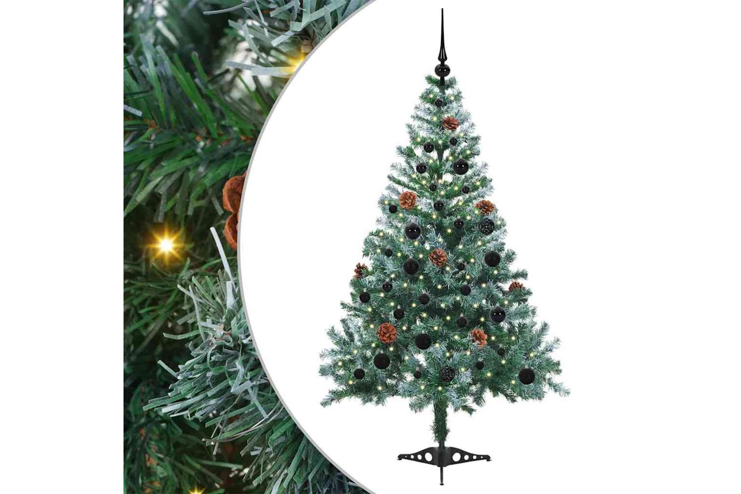 Vidaxl Artificial Christmas Tree With Stand Green 150 Cm Pvc And Steel-2