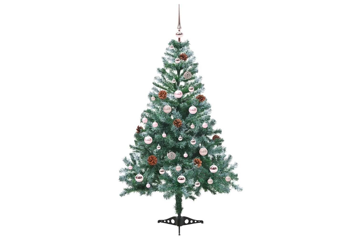 Vidaxl Artificial Christmas Tree With Stand Green 150 Cm Pvc And Steel-3