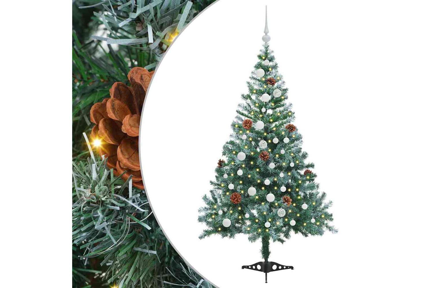 Vidaxl Artificial Christmas Tree With Stand Green 150 Cm Pvc And Steel-2
