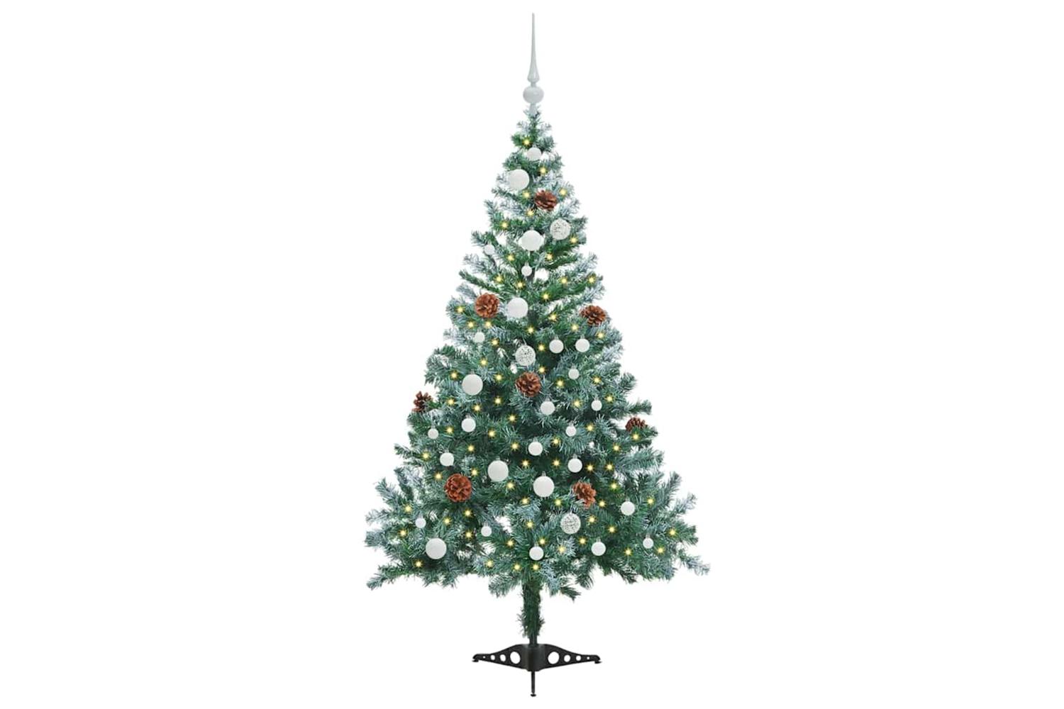 Vidaxl Artificial Christmas Tree With Stand Green 150 Cm Pvc And Steel-3