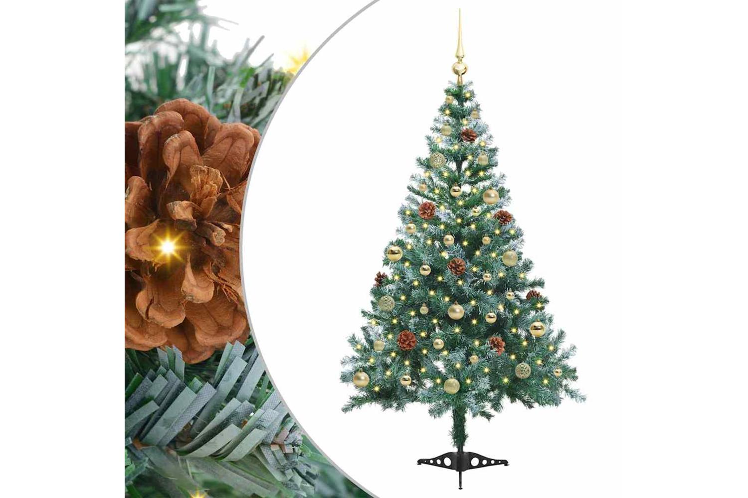 Vidaxl Artificial Christmas Tree With Stand Green 150 Cm Pvc And Steel-2