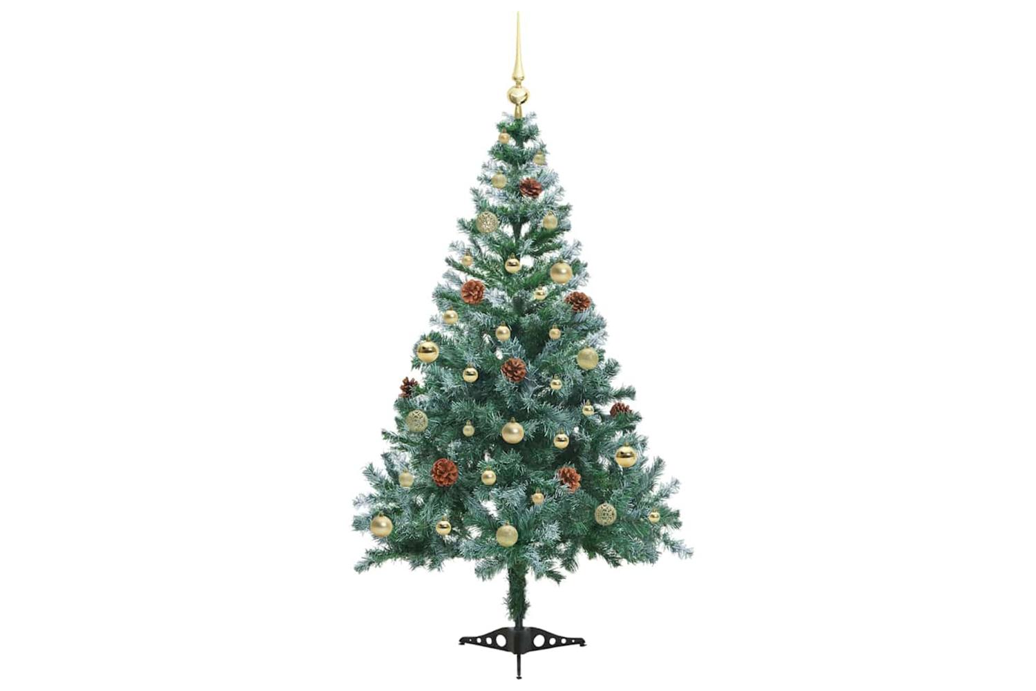 Vidaxl Artificial Christmas Tree With Stand Green 150 Cm Pvc And Steel-4