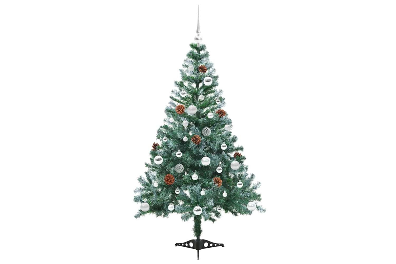 Vidaxl Artificial Christmas Tree With Stand Green 150 Cm Pvc And Steel-4