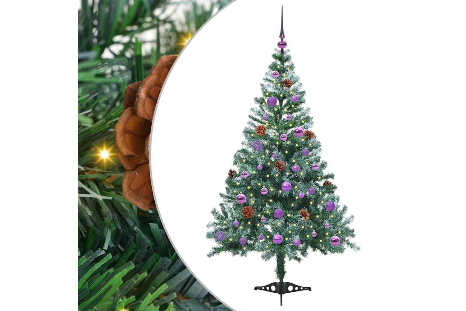 Vidaxl Artificial Christmas Tree With Stand Green 150 Cm Pvc And Steel-2
