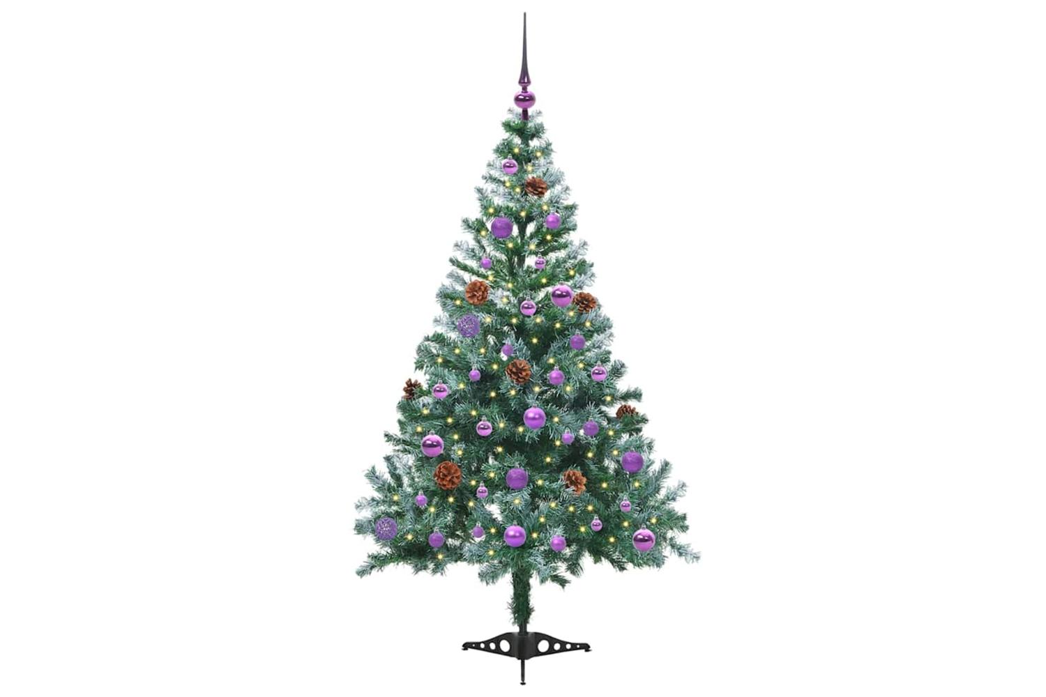 Vidaxl Artificial Christmas Tree With Stand Green 150 Cm Pvc And Steel-3