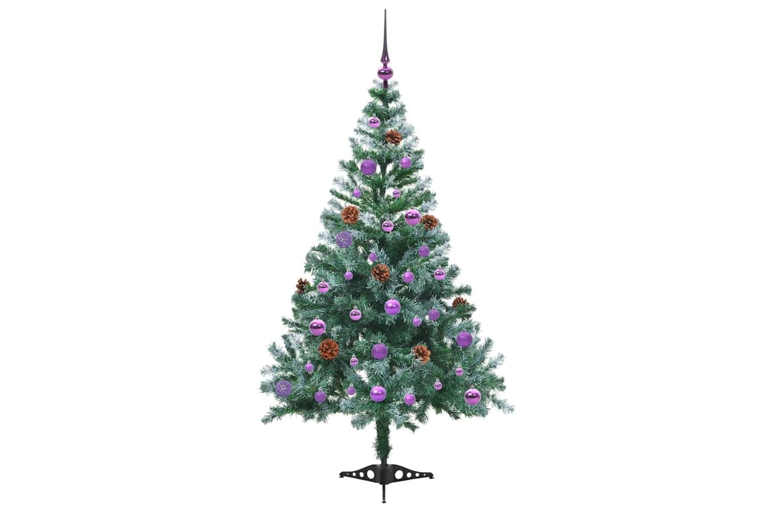 Vidaxl Artificial Christmas Tree With Stand Green 150 Cm Pvc And Steel-4