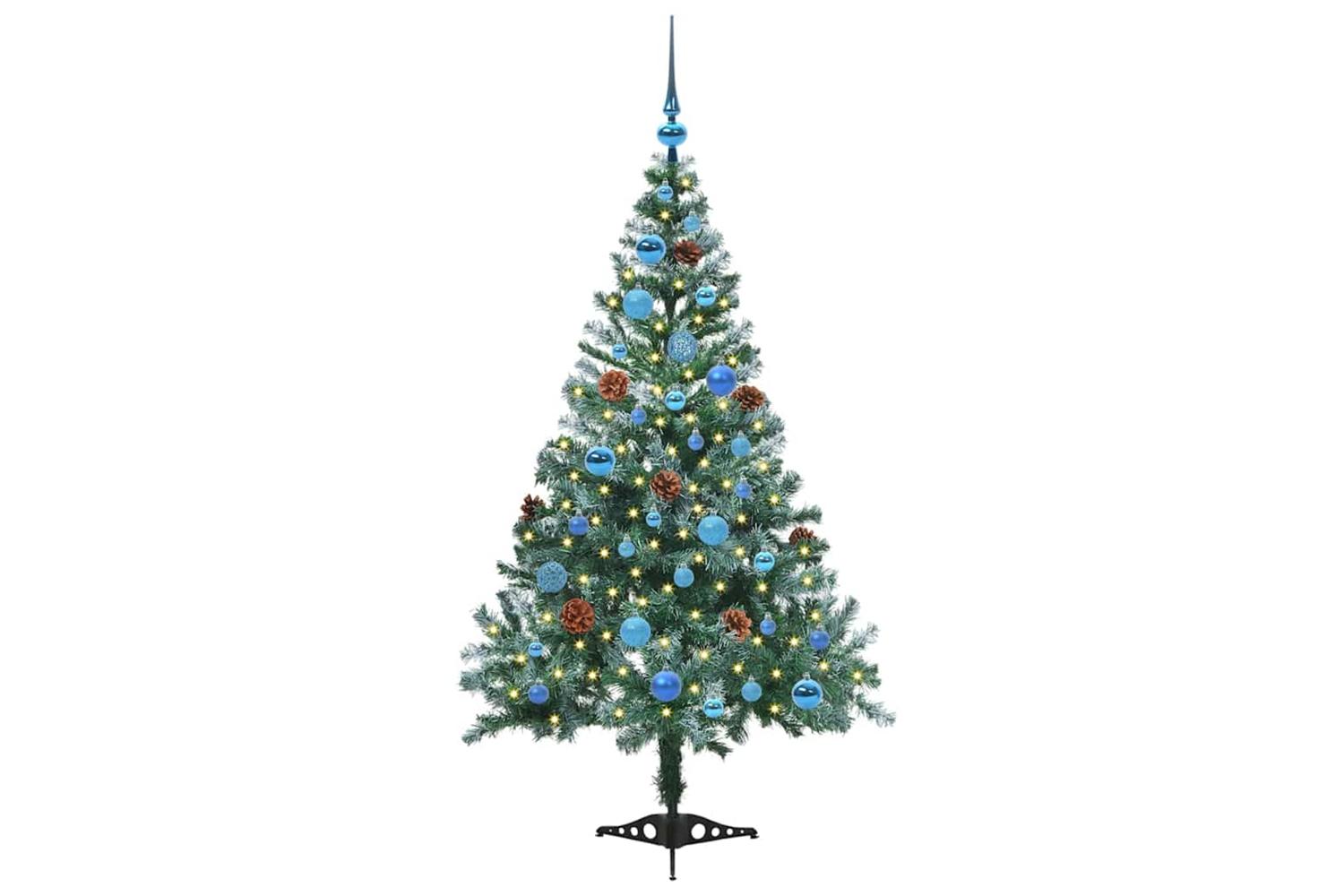 Vidaxl Artificial Christmas Tree With Stand Green 150 Cm Pvc And Steel-3