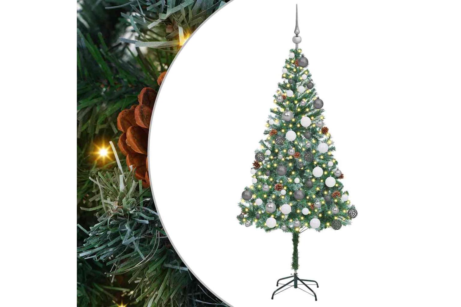 Vidaxl Artificial Christmas Tree With Stand Green 180 Cm Pvc And Steel-2