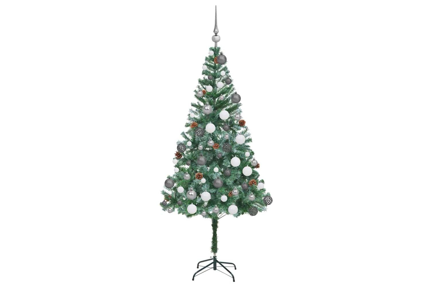 Vidaxl Artificial Christmas Tree With Stand Green 180 Cm Pvc And Steel-4