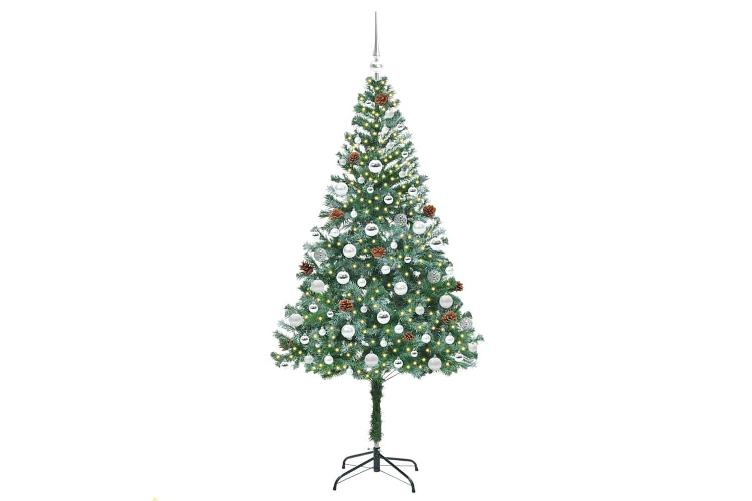 Vidaxl Artificial Christmas Tree With Stand Green 180 Cm Pvc And Steel-3