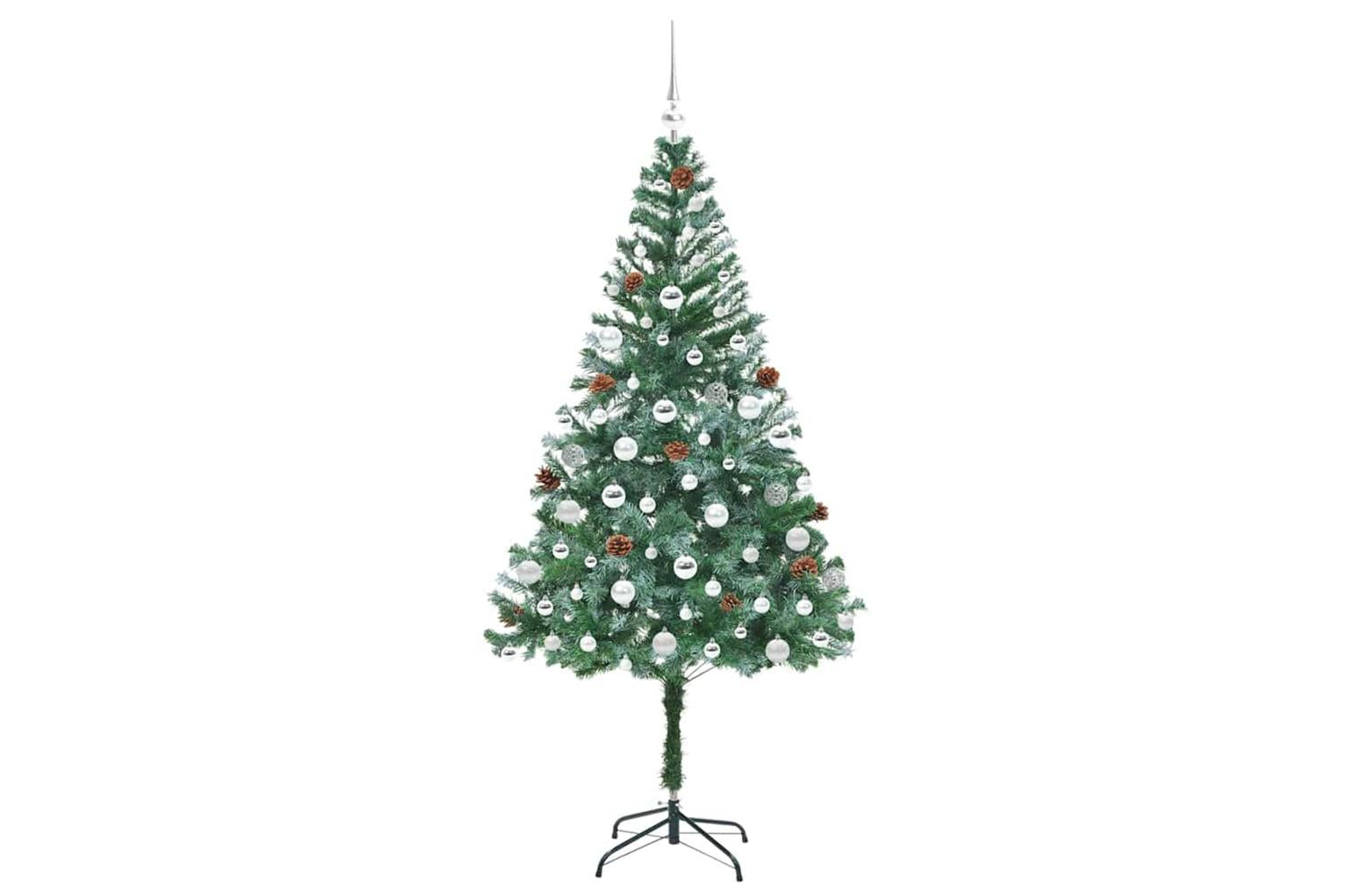 Vidaxl Artificial Christmas Tree With Stand Green 180 Cm Pvc And Steel-4