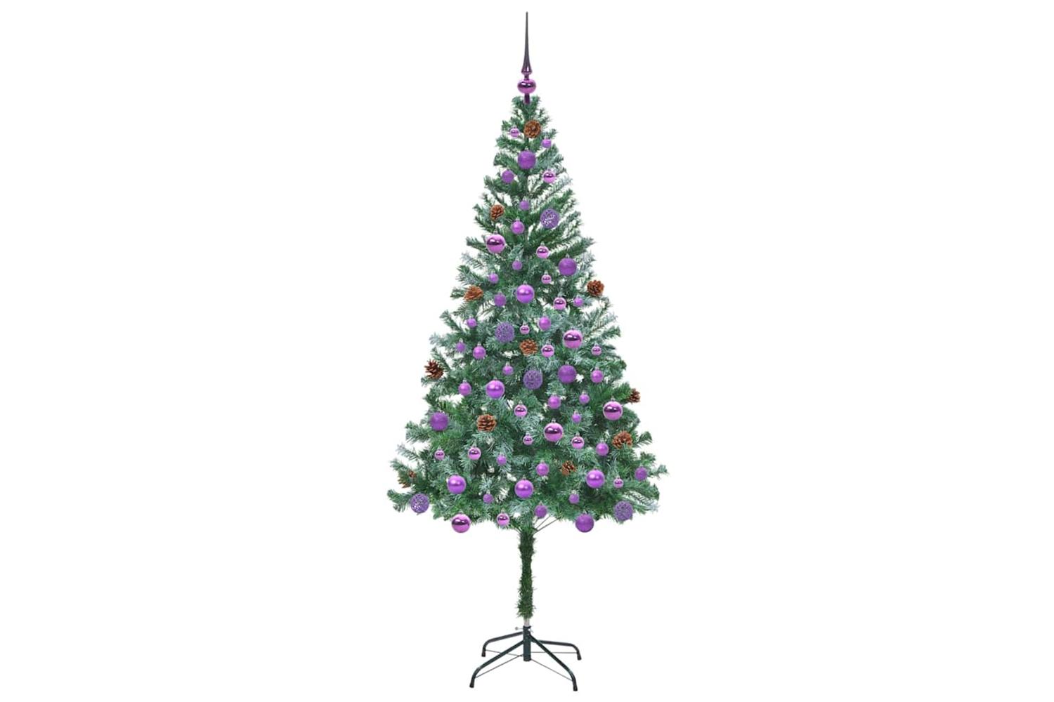 Vidaxl Artificial Christmas Tree With Stand Green 180 Cm Pvc And Steel-4