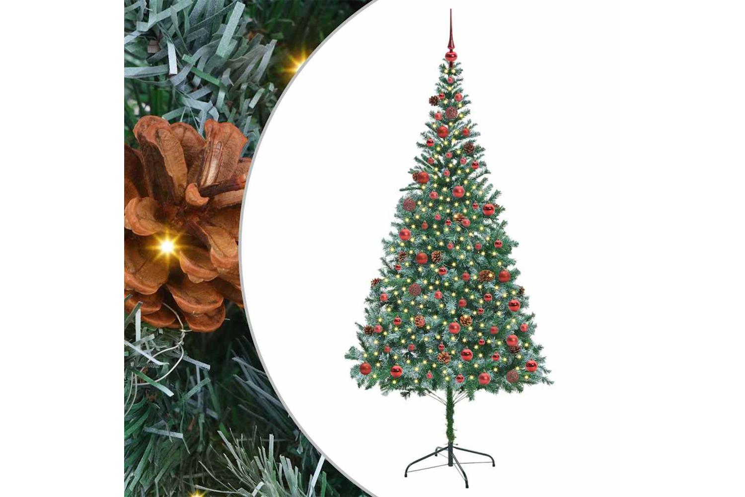 Vidaxl Artificial Christmas Tree With Stand Green 210 Cm Pvc And Steel-2