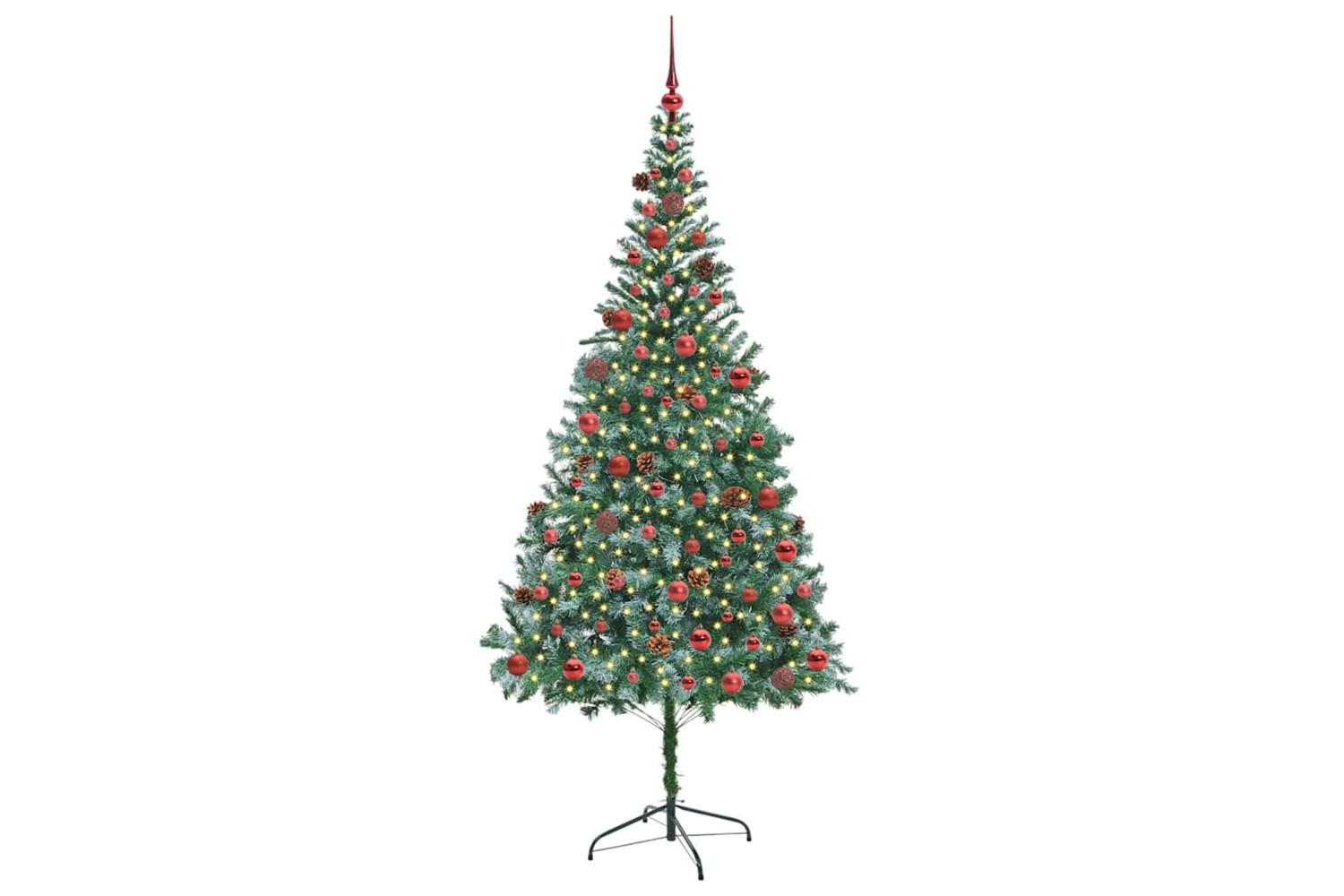 Vidaxl Artificial Christmas Tree With Stand Green 210 Cm Pvc And Steel-3