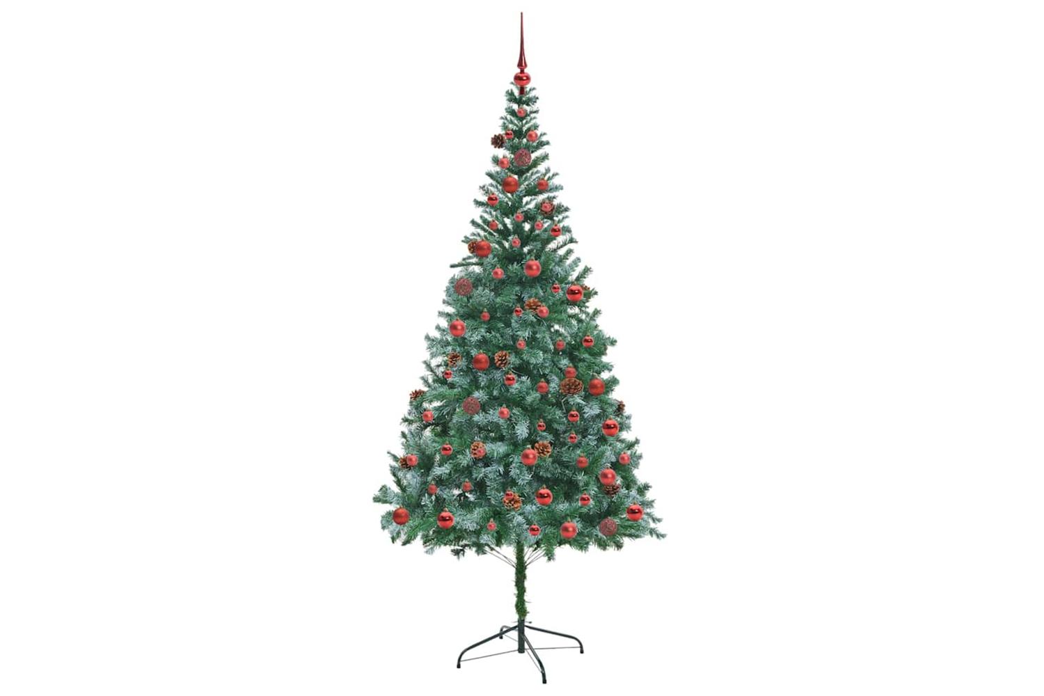 Vidaxl Artificial Christmas Tree With Stand Green 210 Cm Pvc And Steel-4
