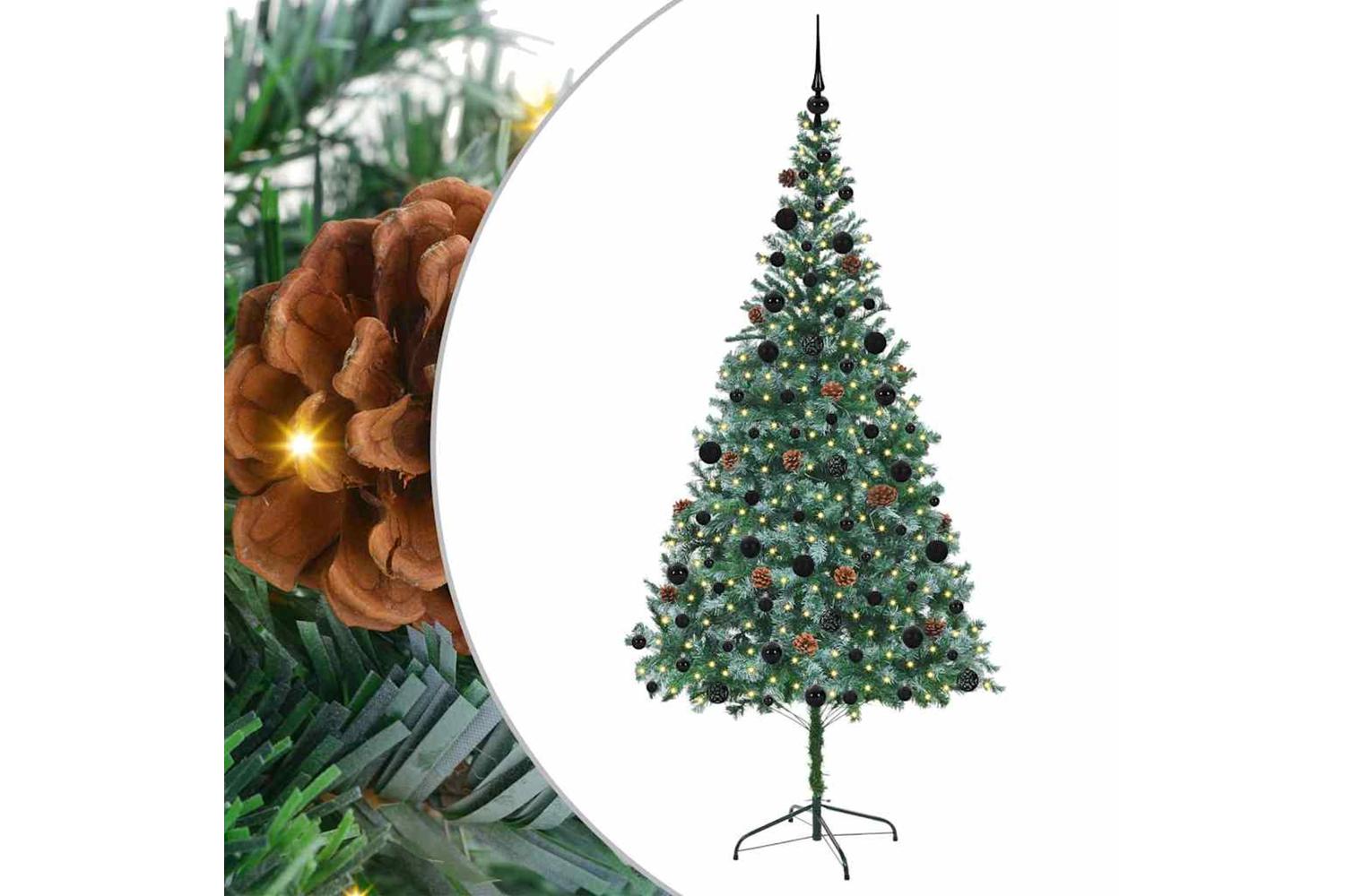 Vidaxl Artificial Christmas Tree With Stand Green 210 Cm Pvc And Steel-2